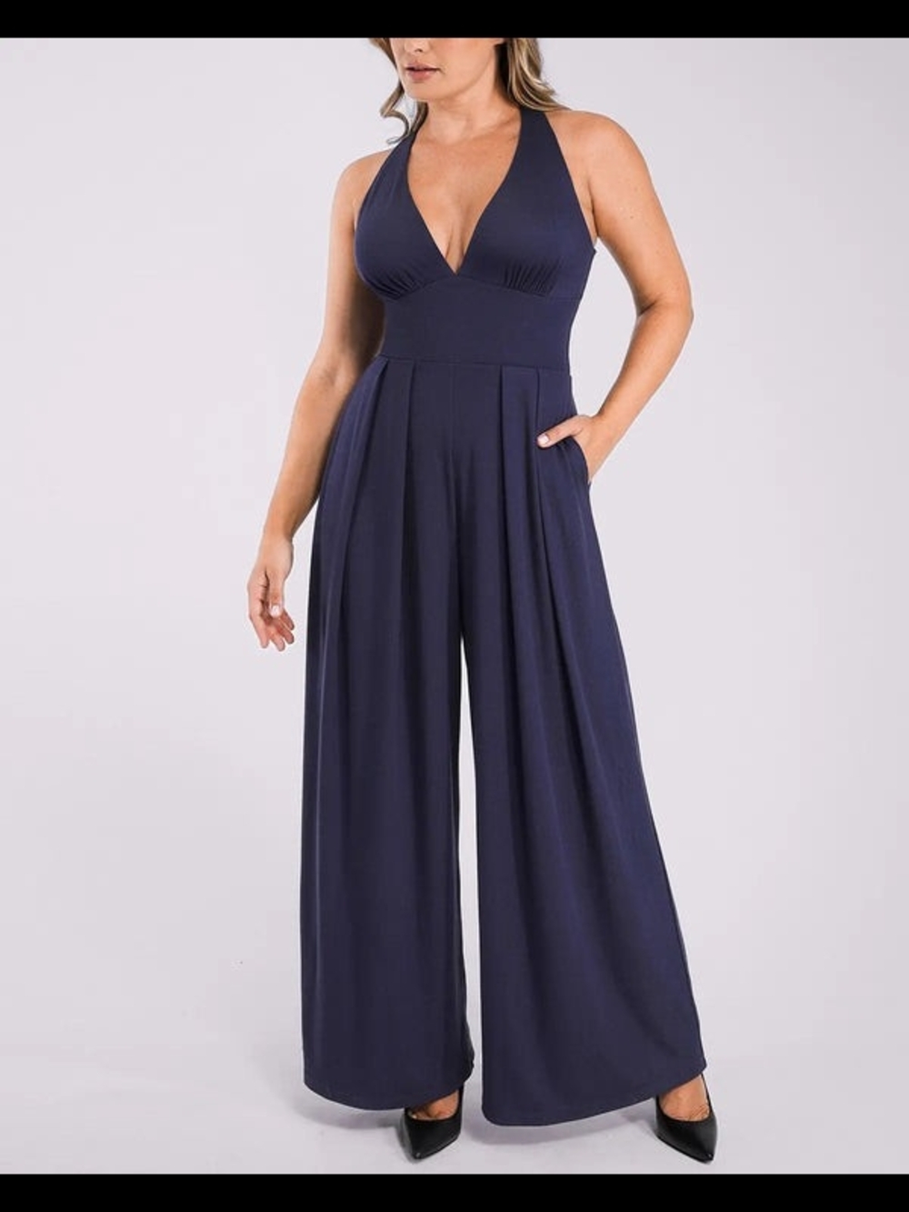 New, Unopened Package AirSlim® Deep Plunge Built-In Shaping Jumpsuit